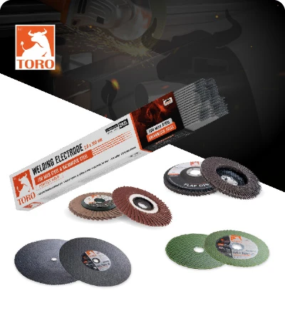 ใบตัดคุณภาพดี แข็งแรงทนทาน ลวดเชื่อมอาร์กไฟง่าย แบรนด์ TORO