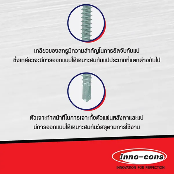 เลือกใช้สกรูที่การออกแบบที่ดี มีคุณภาพ
