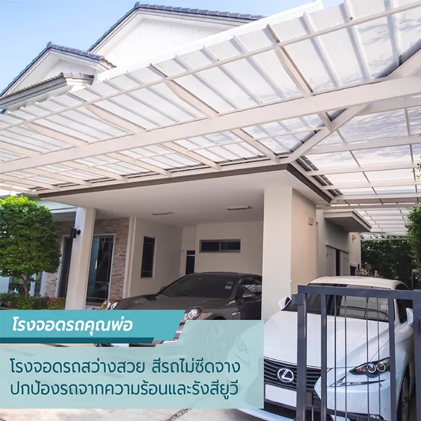 ให้ความสว่างที่ทั่วถึง กันสาดโปร่งแสง Coolroof ให้ความสว่างทั่วถึง