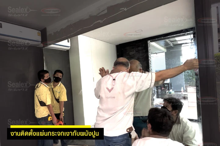 งานติดตั้งแผ่นกระจกเงา แนะนำ กาวตะปู สำหรับงานติดตั้งแผ่นกระจกเงา