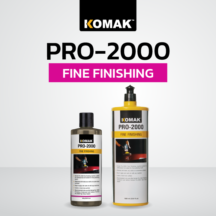 Komak Pro-2000 น้ำยาขัดสีรถยนต์ ขัดละเอียดขั้นสูงเพื่อแก้ไขสีรถยนต์