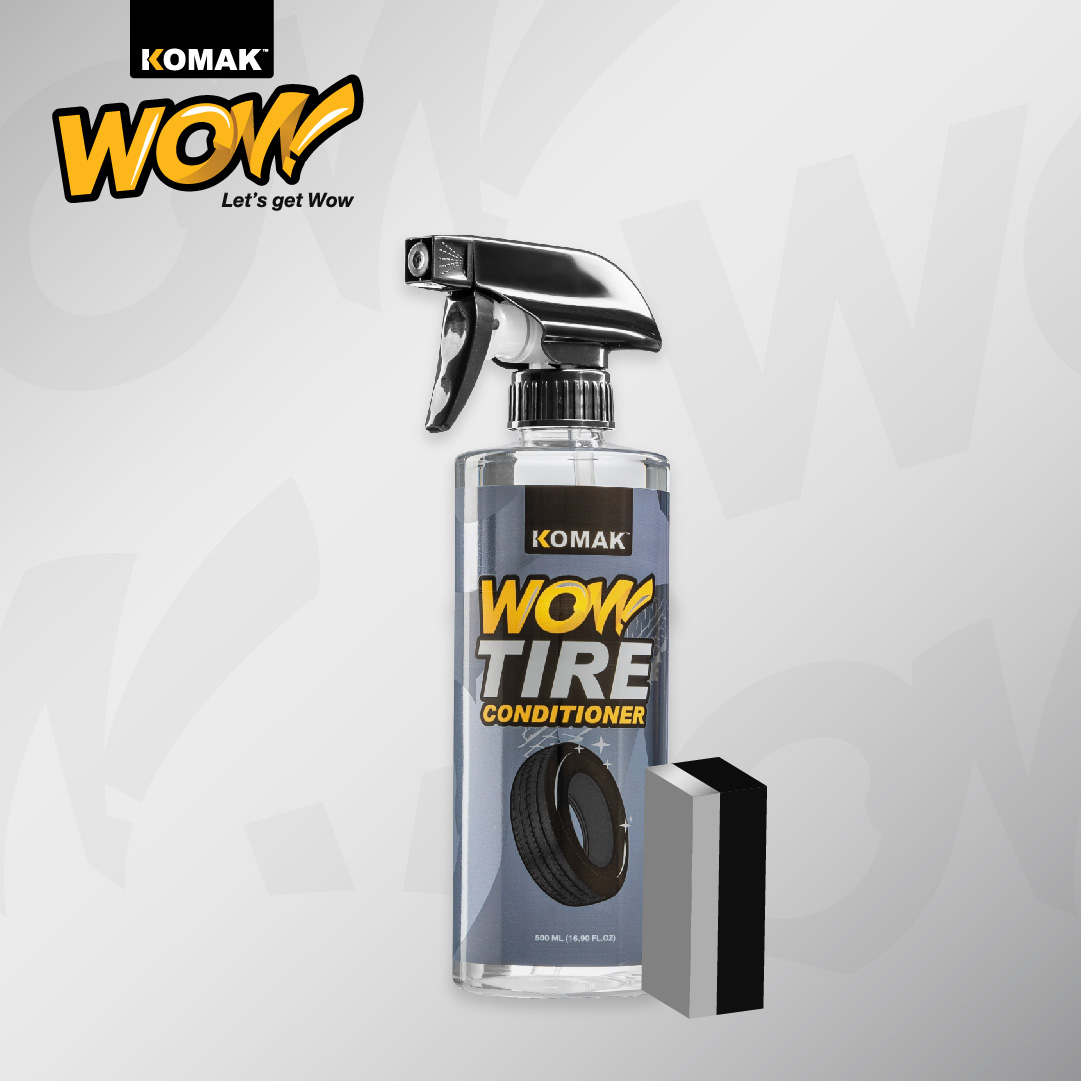 น้ำยาเคลือบยาง WoW by Komak ผลิตภัณฑ์น้ำยาเคลือบยางให้ดำเข้มเหมือนใหม่